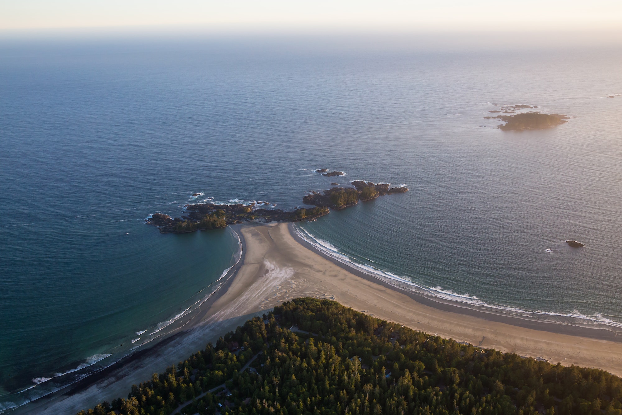 Chesterman Beach and Frank Island in Tofino, Vancouver Island