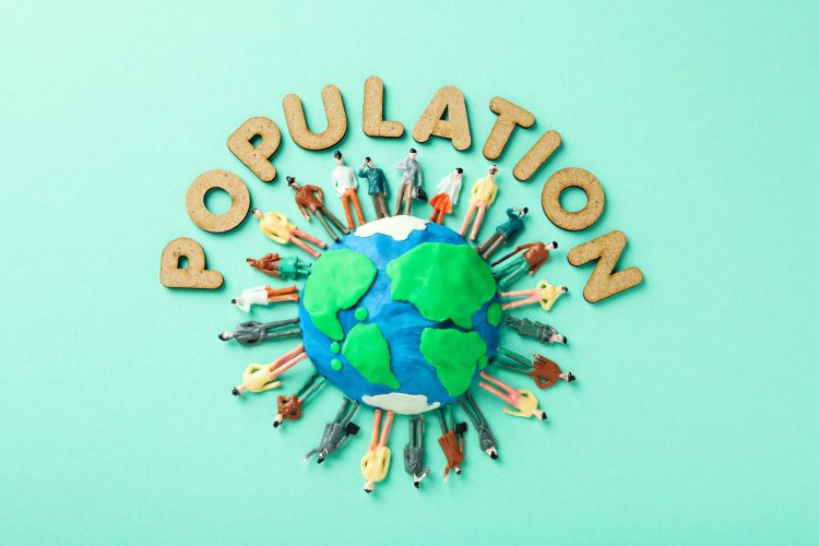 Concept or composition of World Population day