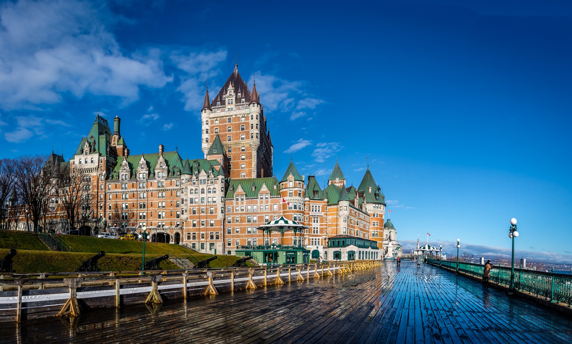 Frontenac Castle and Dufferin Terrace - Quebec City, Quebec, Canada