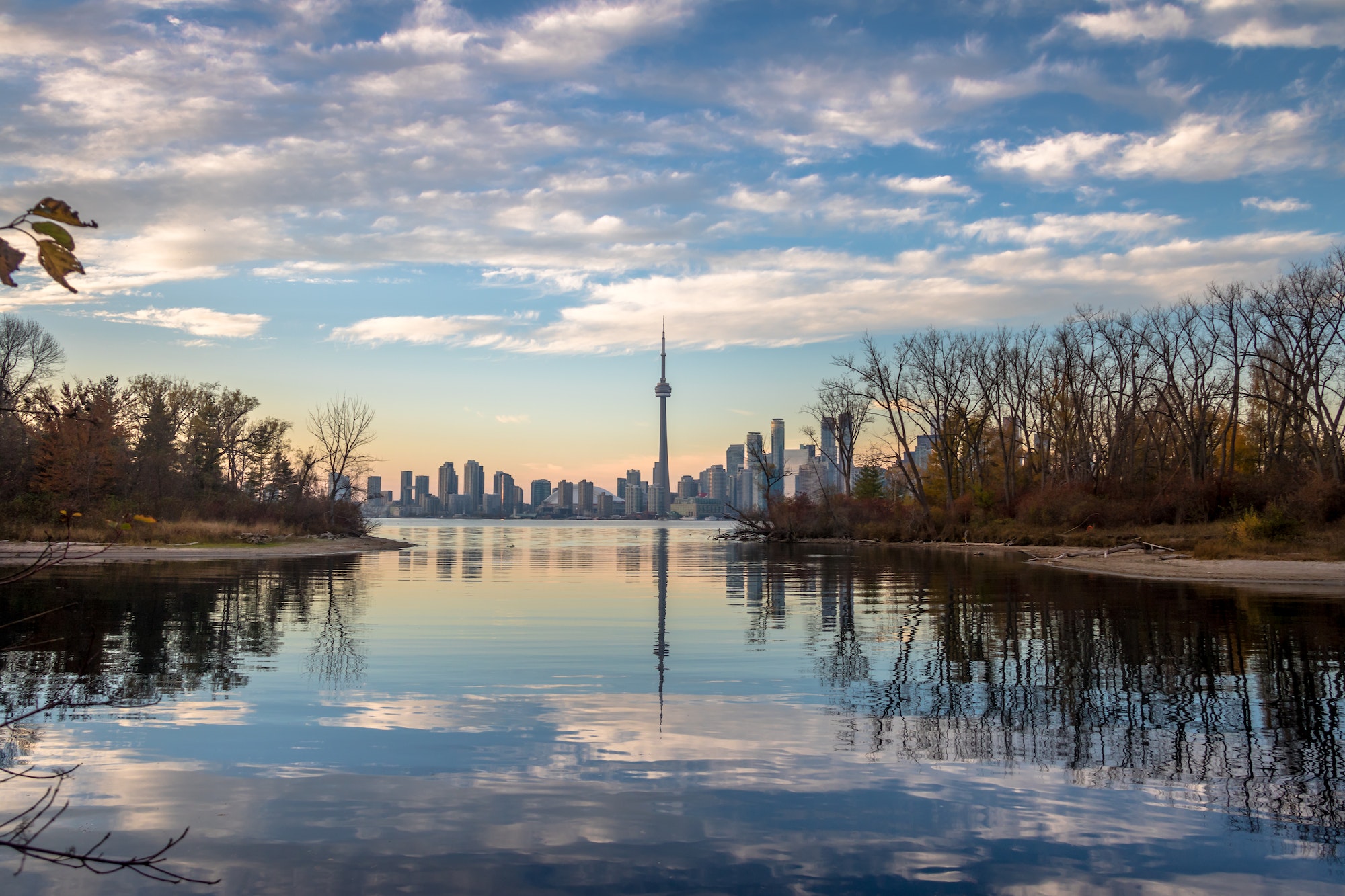 Toronto Skyline view from Toronto Islands - Toronto, Ontario, Canada